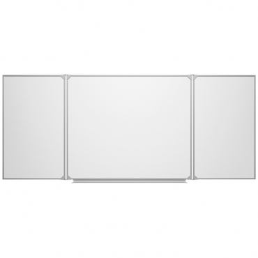 Доска магнитно-маркерная настенная трехэлементная белая полимерная - «globural.ru» - Рузаевка