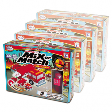 Магнитный конструктор Транспорт "Смешай и собери". Серия Пожарная и спасательная техника. Комплект на группу - «globural.ru» - Рузаевка