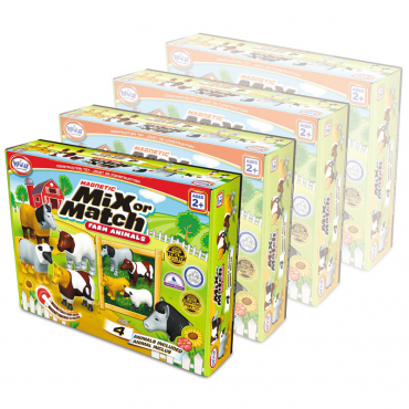 Магнитный конструктор Животные «Смешай и собери». Серия Животные фермы. Комплект на группу - «globural.ru» - Рузаевка