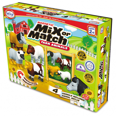 Магнитный конструктор "Смешай и собери". Животные фермы. Стартовый набор - «globural.ru» - Рузаевка