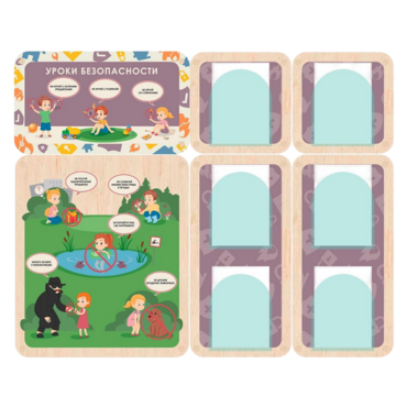 Информационный стенд «Уроки безопасности»  137.5 х 111 см - «globural.ru» - Рузаевка