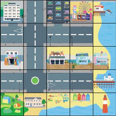 Тематическое поле-маршрутизатор  для мини-робота «На берегу моря» - «globural.ru» - Рузаевка