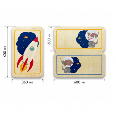 Набор стеновых панелей «Мы в Космосе - Белка и Стрелка» - «globural.ru» - Рузаевка