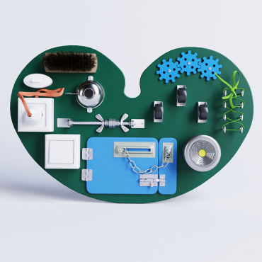 Бизиборд "Зеленое сердечко" - «globural.ru» - Рузаевка