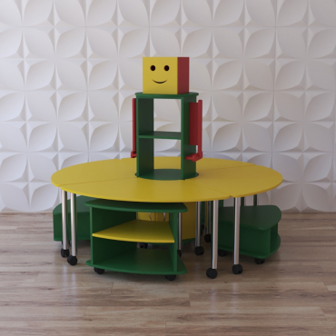 Модульный стеллаж "Весёлый робот" - «globural.ru» - Рузаевка