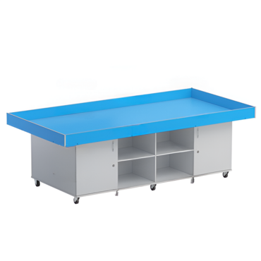 Стол для робототехники с дверками (серый/синий) - «globural.ru» - Рузаевка