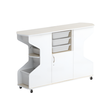 Стеллаж Робик 002 (дуб молочный/белый) - «globural.ru» - Рузаевка