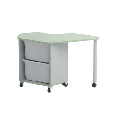 Стол детский правый Робик 002 (серый/фисташковый) - «globural.ru» - Рузаевка