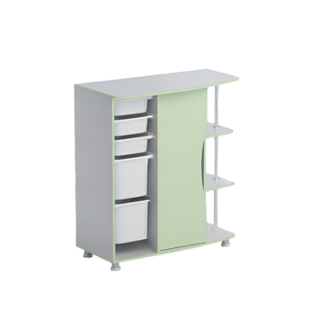 Стеллаж правый Робик 001 (серый/фисташковый) - «globural.ru» - Рузаевка