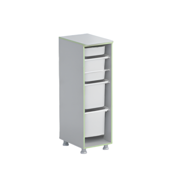 Стеллаж с лотками Робик 001 (серый) - «globural.ru» - Рузаевка