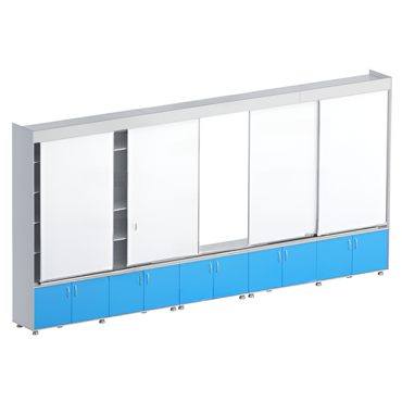 Раздвижная система аудиторных досок (серый/синий) - «globural.ru» - Рузаевка