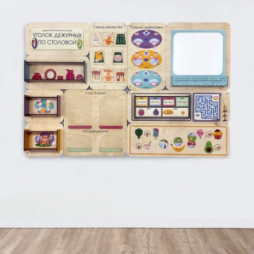 Дидактическая настенная панель «Уголок дежурных по столовой» - «globural.ru» - Рузаевка