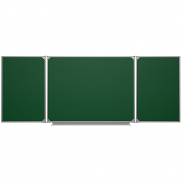 Меловая доска аудиторная трехэлементная магнитная зеленая эмалированная - «globural.ru» - Рузаевка