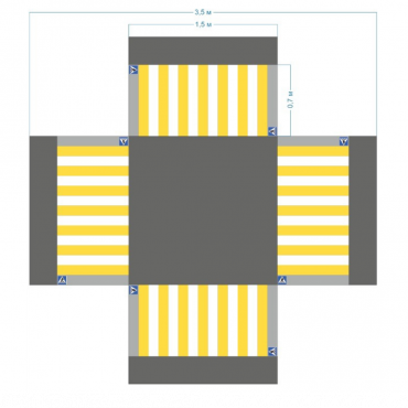 Имитация четырехстороннего перекрестка 5,5*4,5 м - «globural.ru» - Рузаевка