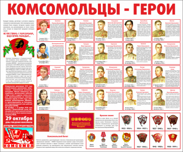 Тематический стенд "Комсомольцы-герои" - «globural.ru» - Рузаевка