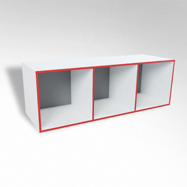 Открытая настенная полка-3-х секционная ТР3 ЛДСП  - «globural.ru» - Рузаевка