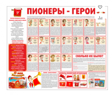 Тематический стенд "Пионеры-герои" - «globural.ru» - Рузаевка