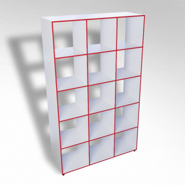 Шкаф открытый многосекционный ТР15 ЛДСП  - «globural.ru» - Рузаевка