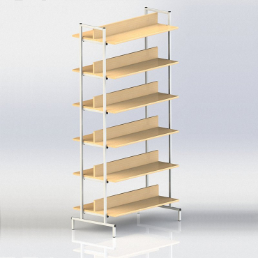 Стеллаж 2-сторонний на металлокаркасе - «globural.ru» - Рузаевка