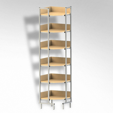 Стеллаж на металлокаркасе угловой - «globural.ru» - Рузаевка