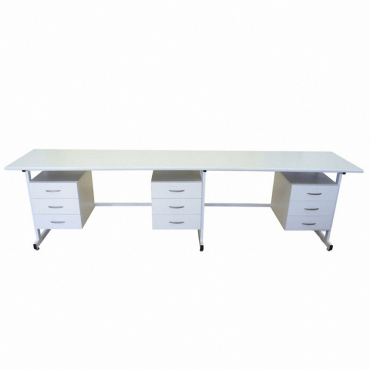 Стол 3-х тумбовый для лабораторных работ 2500*900*850 ЛДСП - «globural.ru» - Рузаевка