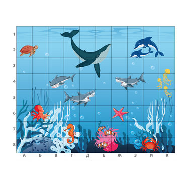 Коврик для логобота Пчелка "Животные морей и океанов" - «globural.ru» - Рузаевка